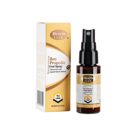 Bee Propolis Throat Spray plus UMF15+ 30m Health Life - bee propolis throat spray 30ml af health life - 1    - Health Life